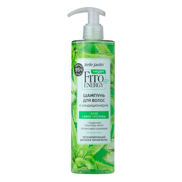 Shampoo with conditioner “Bj Vegan Fito Energy” Aloe and Fito Proteins 400ml