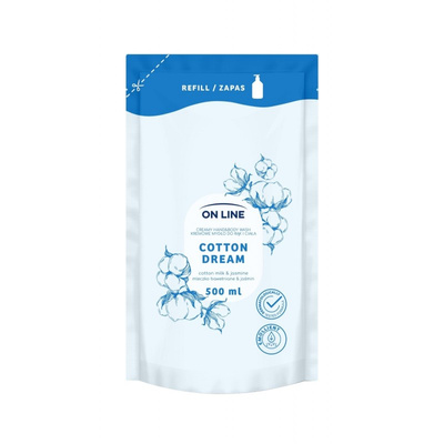 Vedelseep “On line”, “Cotton Dream”, Jasmiiniga, täitepakend 500ml