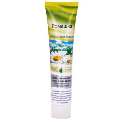 Крем для нежной кожи лица и шеи “Bio Spa”, Ромашка, Коллаген 125 ml