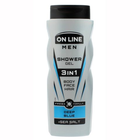 On Line Men Shower Gel 3in1 Deep Blue for Men 400ml