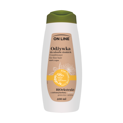 Conditioner for hair «On Line 100% Vegan», for fine hair 400ml