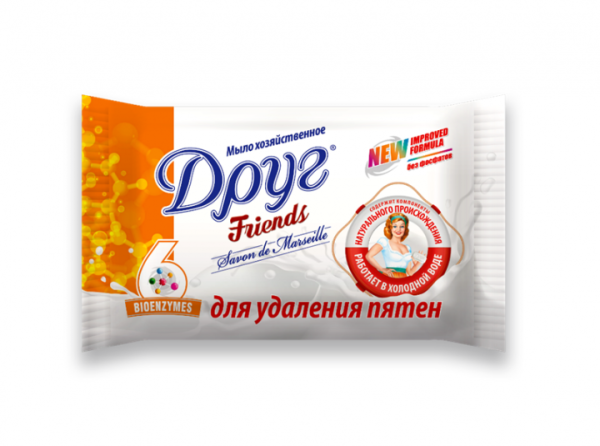 Kotitaloussaippua valkoinen saippua ”Friends” tahroja vastaan 125 g