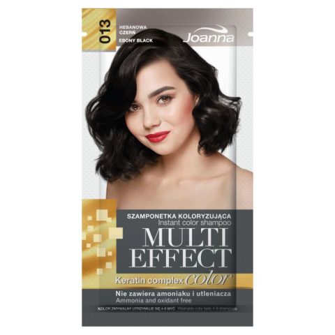Окрашивающий шампунь для волос Joanna Multi Effect 35 г, 013 Ebony Black