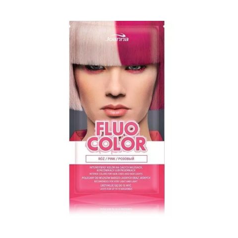 JOANNA Оттеночный шампунь для волос FLUO COLOR, розовый 35 гр