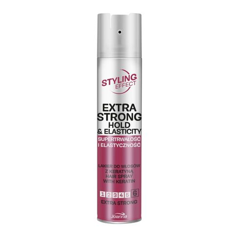 Лак для волос Joanna Styling Effect Hold & Elasticity Hair Spray With Keratin Extra Strong с кератином
