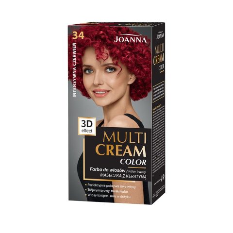 34 Joanna Multi Cream Color juuksevärv Intensive Red 100ml