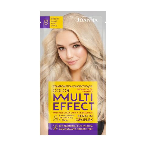 Окрашивающий шампунь для волос Joanna Multi Effect 35 г, 02 Pearl blond (ПЕРЛАМУТРОВЫЙ БЛОНД)