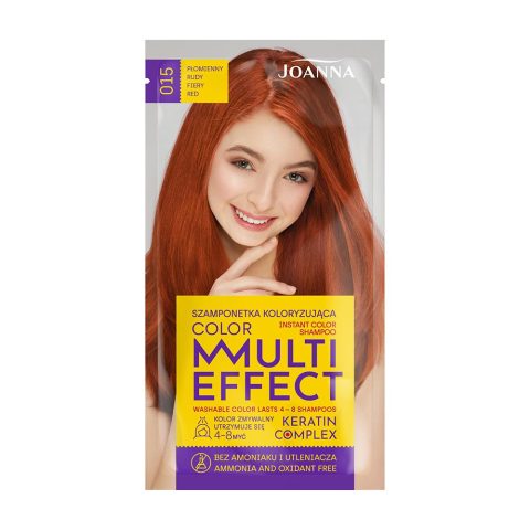 Окрашивающий шампунь для волос Joanna Multi Effect 35 г, 015 Fiery Read