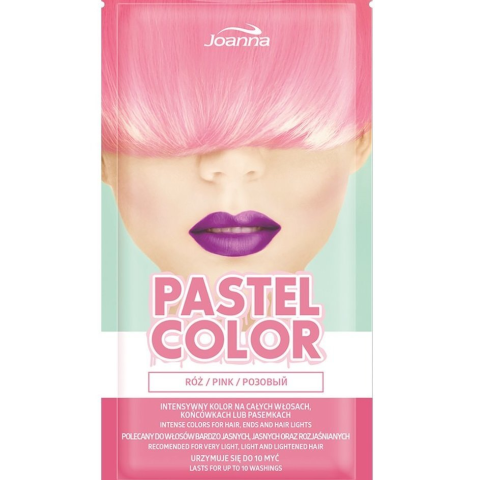 JOANNA Оттеночный шампунь для волос PASTEL COLOR, розовый 35 гр