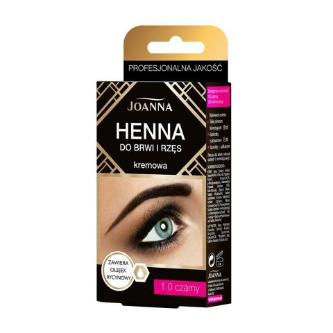 Краска для бровей и ресниц Joanna Henna 15 мл, 1.0 Black