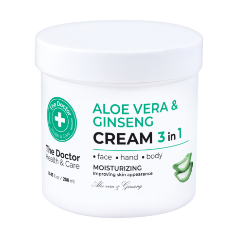 Cream “Home Doctor” 3 in 1 for body, face, hands with ginseng and aloe extract 250 ml Cream “Home Doctor” 3 in 1 for body, face, hands with ginseng and aloe extract 250 ml