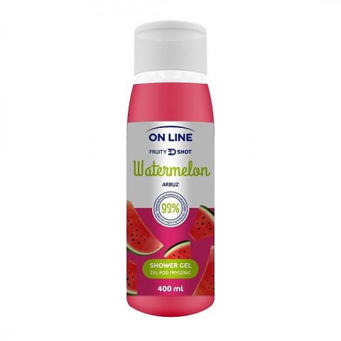 On Line Fruity Shot Shower Gel Watermelon 92% Natural Vegan 400ml