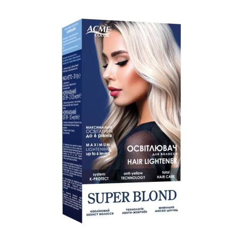 Hiustenvalkaisuaine ”Super blondi”, 6 sävyä