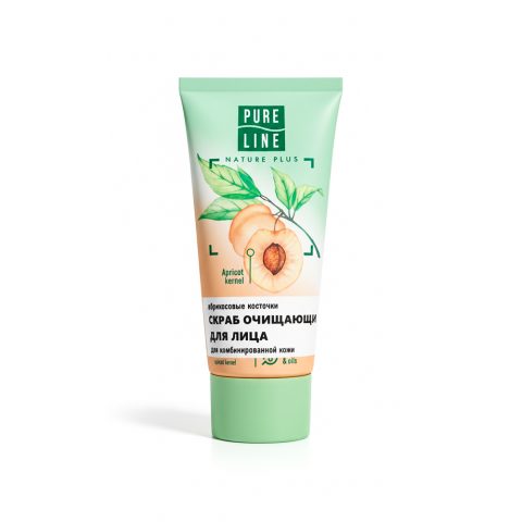 Скраб для лица “Pure Line” (абрикосовые косточки) 50 мл