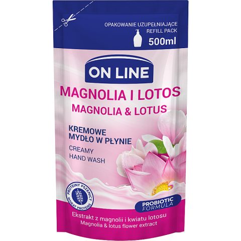 Жидкое крем-мыло “On line”, “Magnolia & Lotos”, запаскa  500 мл