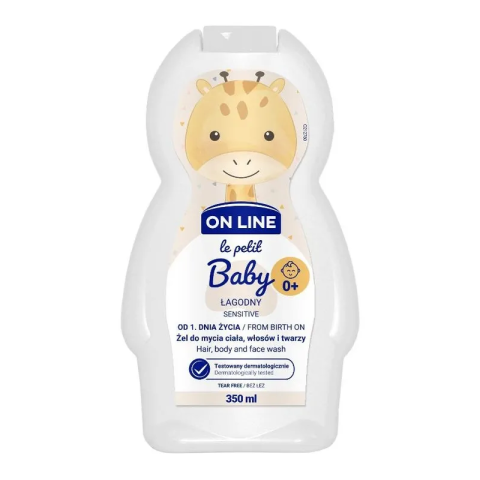 Šampoon, dušigeel ja vannivaht 3in1 “OnLine Baby Sensetive” 350ml