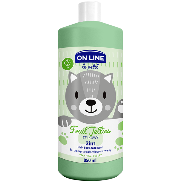 Šampoon ja dušigeel lastele 3in1 “OnLine-Fruit Jellies” 850 ml