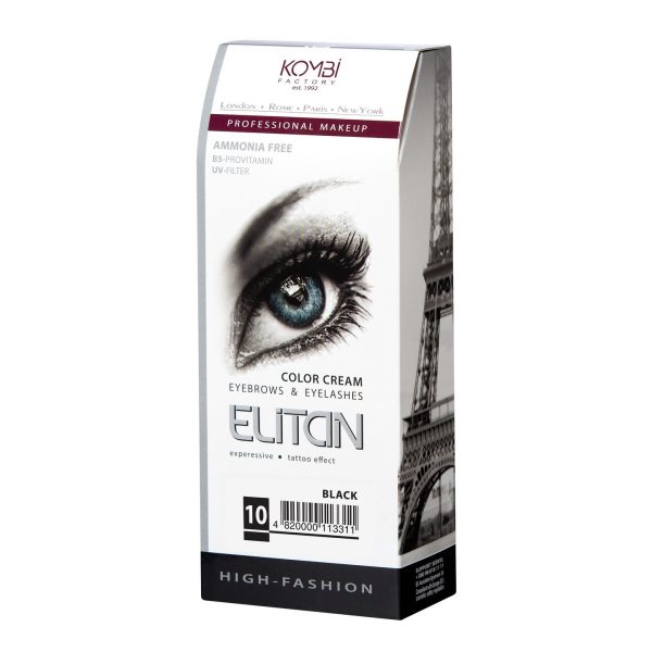 Крем-краска для бровей Elitan nr 10, черный 50 ml