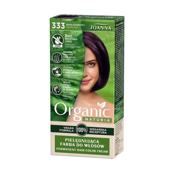 Крем-краска для волос Joanna Naturia Organic, 333 Баклажановый