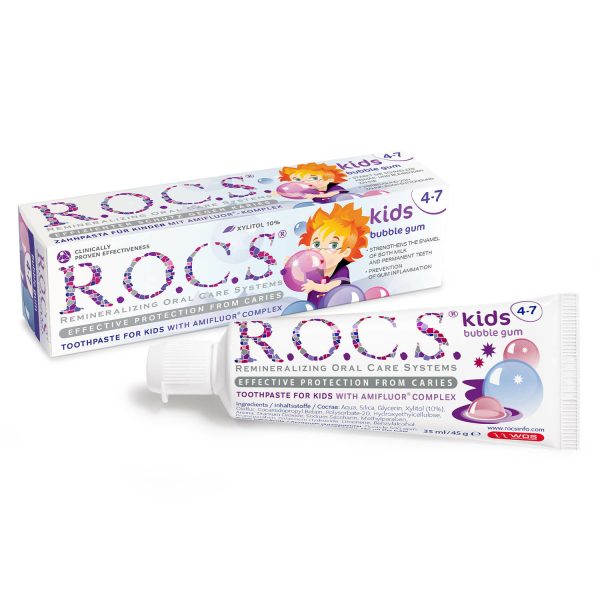 Hambapasta R.O.C.S. Kids Bubble Gum (4-7 a) 45 g