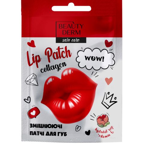 Punane kollageeniga huulemask “Beauty derm”, koos C-vitamiiniga, 8 g