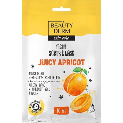 Juicy Apricot Facial Scrub Mask Beauty Derm 10ml
