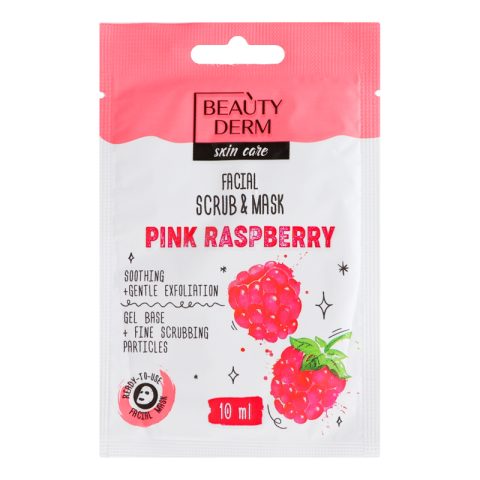 Näomask-koorija “Beauty derm”, Pink Raspberry 10 ml