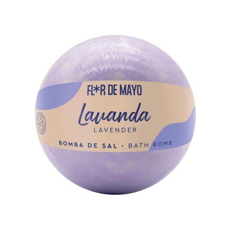 Salt Bath Bomb Fizzy Lavender “Flor De Mayo” 200g