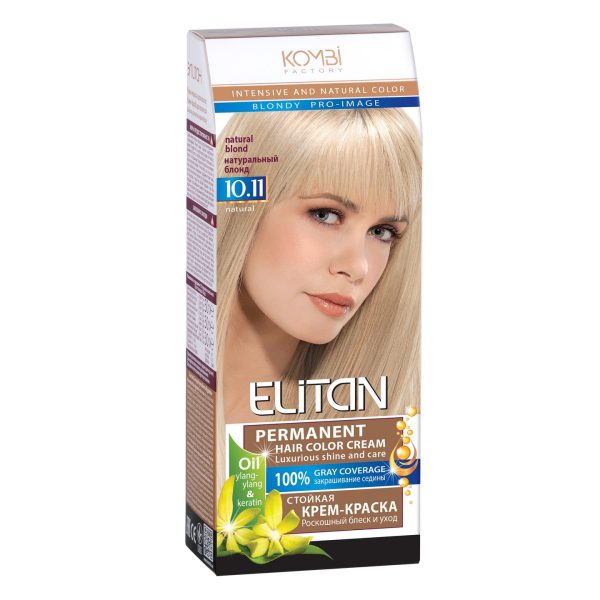 Крем-краска для волос «Elitan» 10.11 — Натуральный блонд