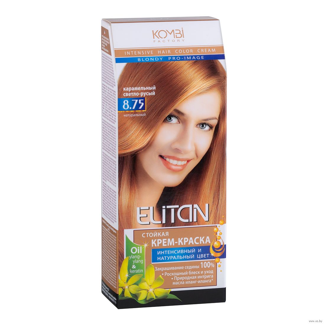 Hair colour “Elitan”, 8.75 Caramel Light Blond Hair colour “Elitan”, 8.75 Caramel Light Blond