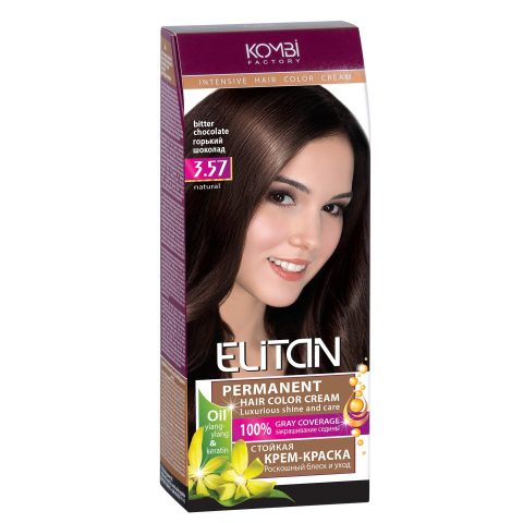 Permanent hair color cream Elitan Intensive 3.57 Bitter Chocolate