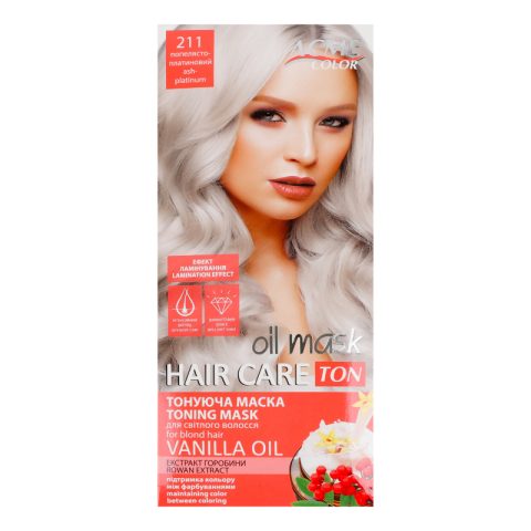 Toning hair mask “Ryabina ton”, 211 silver blonde 30 ml