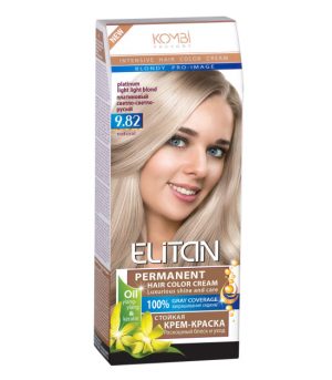Крем-краска для волос «Elitan» , 9.82 — Платиновый светло-светло-русый