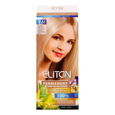 Hair colour “Elitan”, 9.61 Pearl Light Light Blond