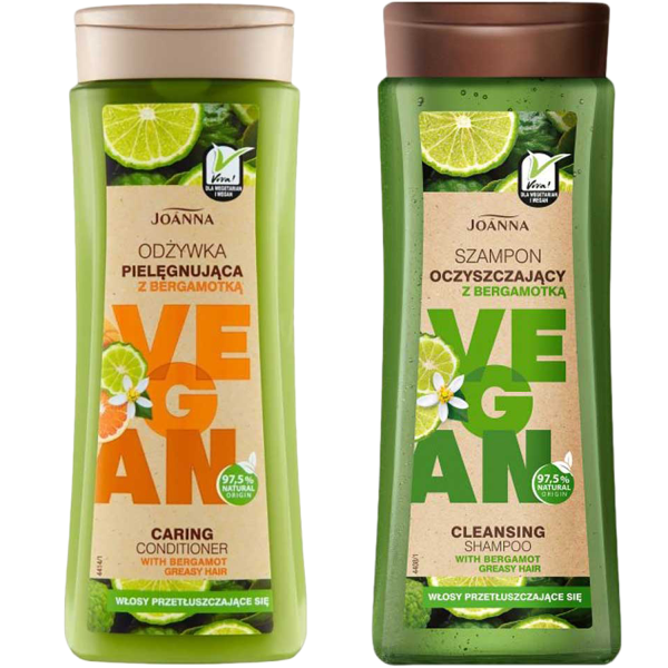 Conditioner and Shampoo Joanna “Vegan” with Bergamot 600g