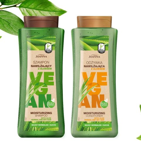 Moisturizing Conditioner and Shampoo Joanna “Vegan” with aloe 600 ml