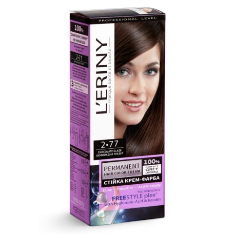 Permanent cream hair dye “L’ERINY”, 2.77 Chocolate glaze