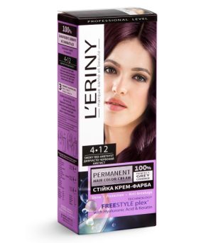 Permanent hair color cream L’ERINY, 4.12 Smoky Red amethyst