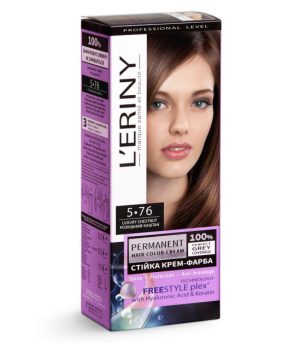 Permanent hair color cream L’ERINY, 5.76 Luxury chestnut