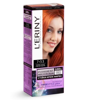 Permanent hair color cream L’ERINY, 7.53 Shining copper
