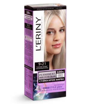 Permanent hair color cream L’ERINY, 9.21 Platinum blonde