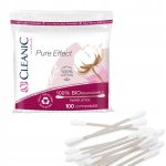 Vatitikud pabervartega “Cleanic Pure Effect” 100 tk
