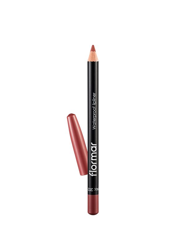 Водостойкий карандаш для губ Flormar NR 202 “Soft Pink Brown”