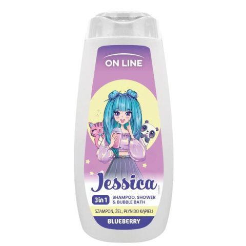 Shampoo, shower gel and bath foam 3in1 “OnLine” “Jessica” 400ml