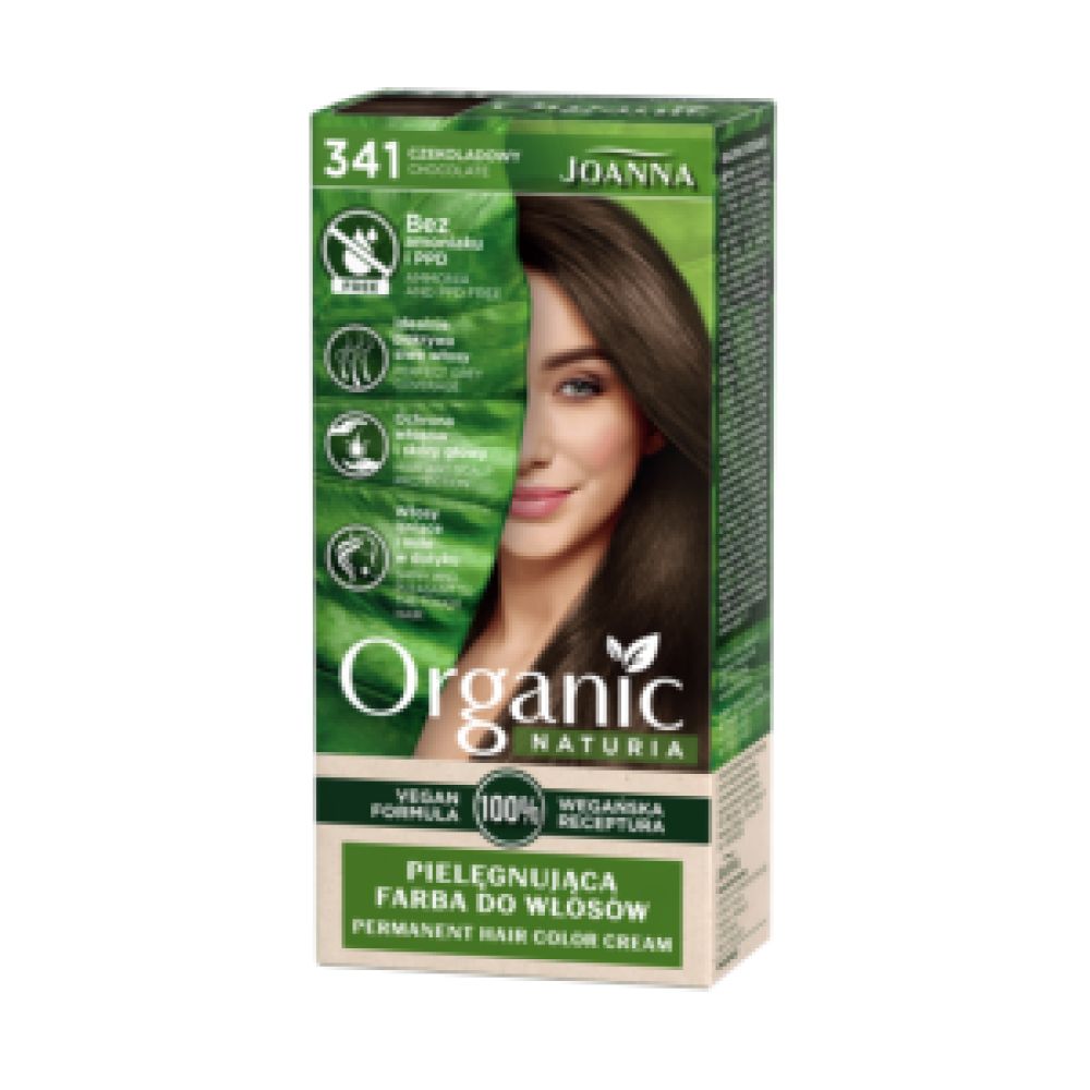 Color Cream Joanna Naturia Organic, 341 Chocolate Color Cream Joanna Naturia Organic, 341 Chocolate