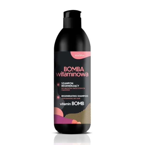 Palauttava shampoo ”Joanna Vitamin Bomb” vaurioituneille ja kuiville hiuksille 500ml