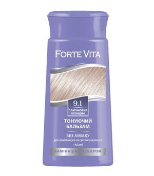 Toning balm for hair "Forte Vita" 9.1 platinum blonde 150ml