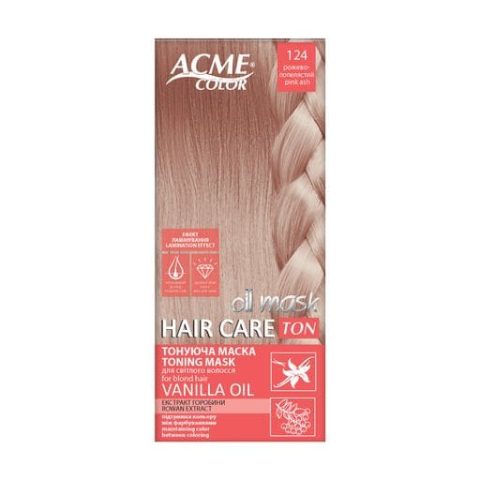 Toning hair mask “Ryabina ton”, 124 pink ash 30ml