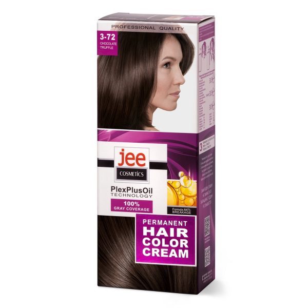 Permanent hair color cream JEE COSMETICS, 3-72 — CHOCOLATE TRUFFLE
