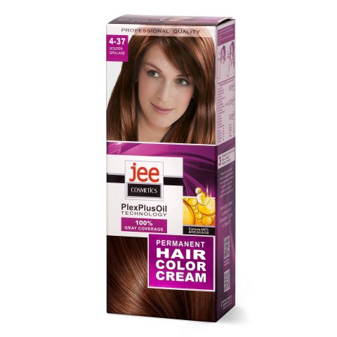 Permanent hair color cream JEE COSMETICS, 4-37 — GOLDEN GRILLAGE